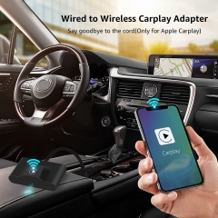 URJD Wireless Carplay Adapter 2023 Upgrade Apple Carplay Wireless Dongle for Cars from 2015 with Factory Wired CarPlay, Plug & Play, Fast Auto Connect & Easy Use, Compatible with iPhone iOS 10+